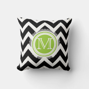 PixDezines monogram chevron mönster/diy färg Kudde
