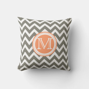 PixDezines monogram diy färg chevron mönster Kudde
