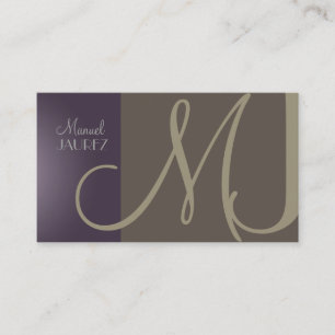 PixDezines Monogram en retro-färger/DIY Visitkort