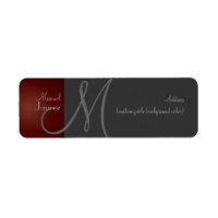 PixDezines Monogram Label en retro färg