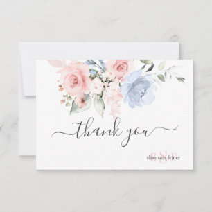 PixDezines Monogram  Rosa Dusty Blue Ro Tack Kort