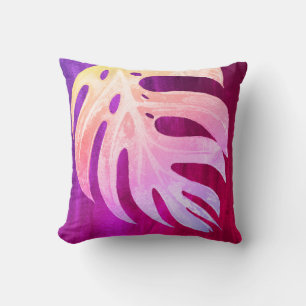 PixDezines MONSTERA BLAD OMBRE VATTENFÄRG Kudde
