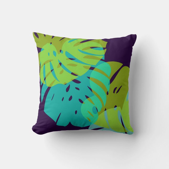 PixDezines monstera/dyy-bakgrund Kudde (Framsida)