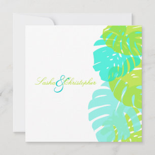 PixDezines Monstera Foliage/DIY färg Inbjudningar