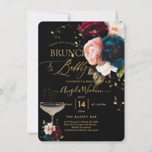 PixDezines Moody Botanisk Brunch Bubbly Inbjudningar