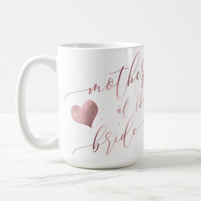 PixDezines Mor i skript Bride/Faux Ro Guld Kaffemugg (Vänster)