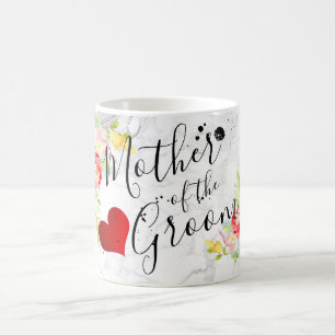 PixDezines Mor i vattenfärgen Groom/Blommigt Kaffemugg