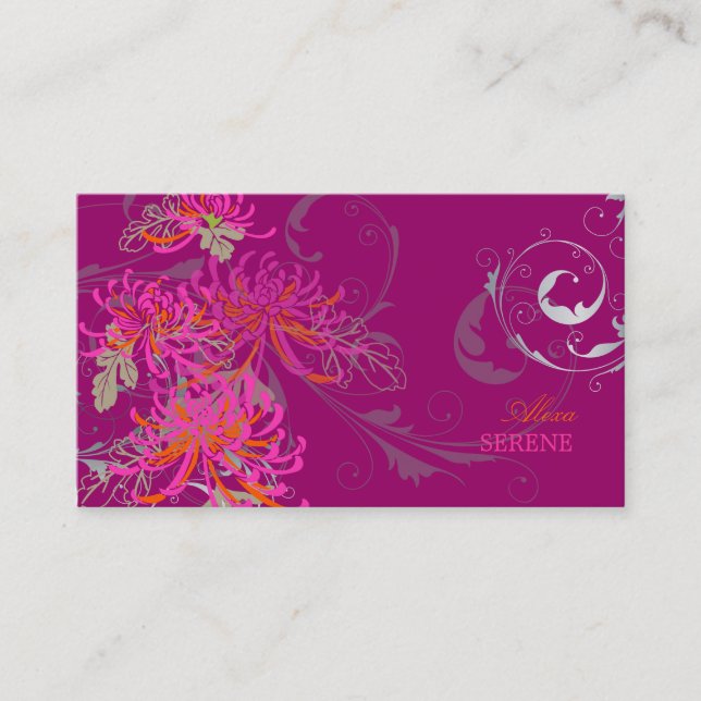 PixDezines morsa+swirls/diy färg Visitkort (Framsida)