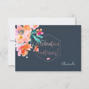 PixDezines Mottagning Vattenfärg Blommor Mitzvah ✡ OSA Kort