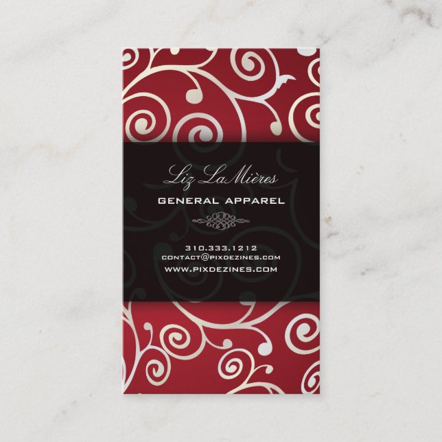 PixDezines-muffinsar roterar + pärlvitt Visitkort (Framsida)