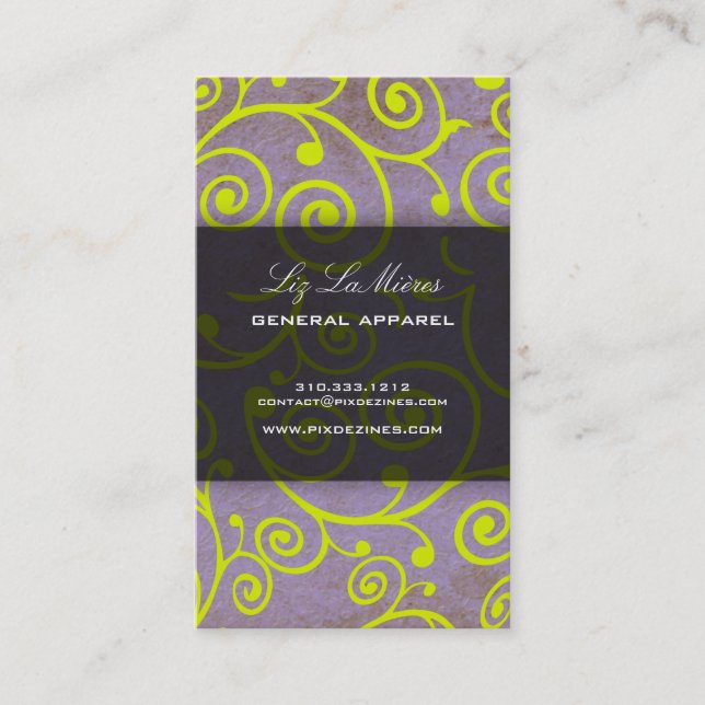 PixDezines-muffinsar snurrar + kalk och lavender Visitkort (Framsida)