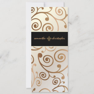 PixDezines-Muffinsar Swirls / koppar / guld Inbjudningar