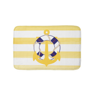 PixDezines nautical/anchor/vattencolor påverkar Badrumsmatta