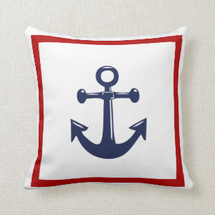 PixDezines nautical/DIY färg/anchor Kudde