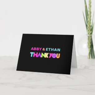 PixDezines Neon Ljus B'nai Mitzvah Tack Car Kort