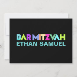 PixDezines Neon Sign Pub Mitzvah Inbjudningar