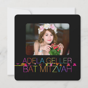 PixDezines neons/typografi/inbjudan till bat mitzv Inbjudningar