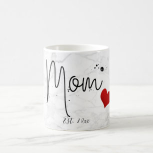 PixDezines NEW MOM Marble+Modern skript Kaffemugg