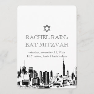 PixDezines NYC urban/bar mitzvah Inbjudningar