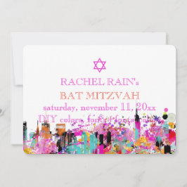 PixDezines NYC urban/bar mitzvah Inbjudningar