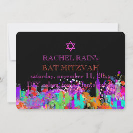 PixDezines NYC urban/bat mitzvah Inbjudningar