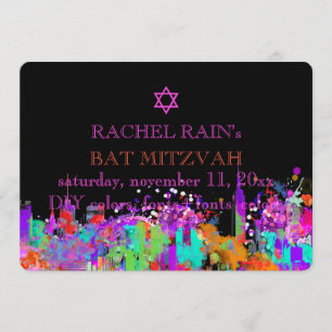 PixDezines NYC urban/bat-mitzvah Inbjudningar