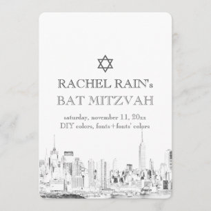 PixDezines NYC urban/bat mitzvah Inbjudningar