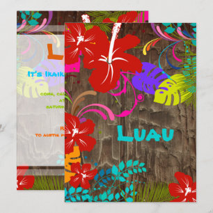 PixDezines Ohana Luau Inbjudningar