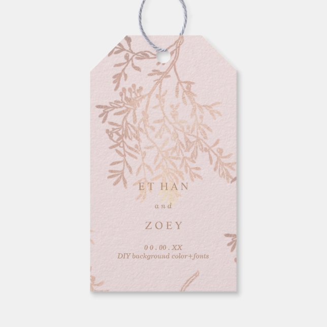 PixDezines Olive Gren/Rosa DIY-bakgrund Presentetikett (Baksidan)