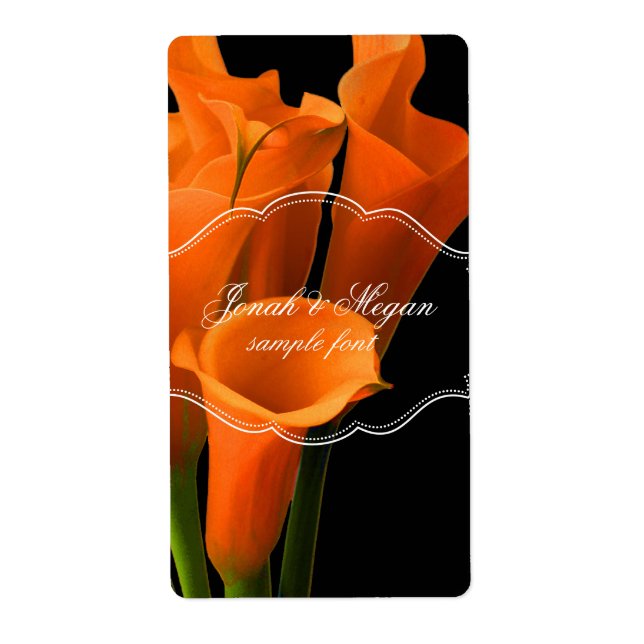 PixDezines orange calla lily/DIY-bakgrund färg! Fraktsedel (Framsidan)