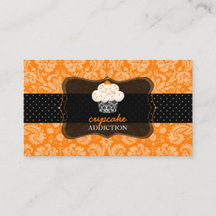 PixDezines-orange chokladkaka/pâtisserie/diy Visitkort