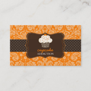 PixDezines-orange chokladkaka/pâtisserie Visitkort