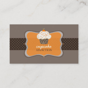 PixDezines orange Chokladkaka/pâtisserie Visitkort