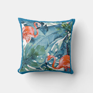 PixDezines Orange Flamingo, Tropical, Ram DIY Kudde