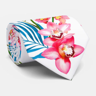 PixDezines Orchid Isle, Rosa Orchids Blue Handflat Slips