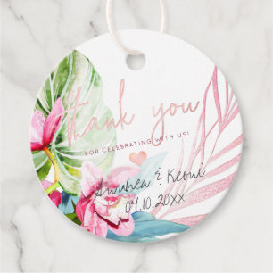 PixDezines Orchid Isle Tropical Tack Gåvor Etiketter