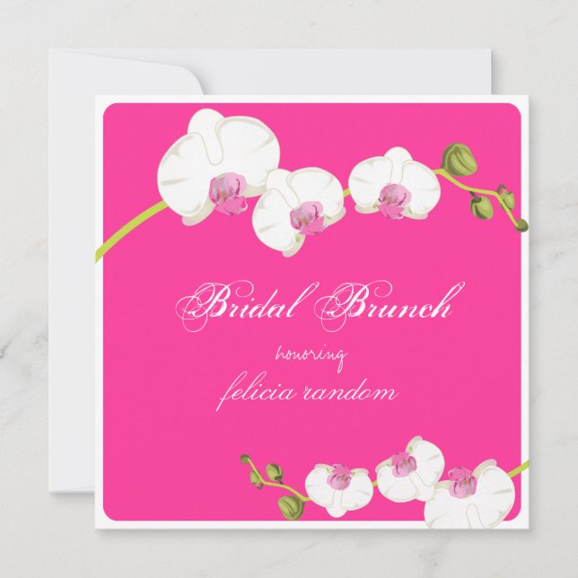 PixDezines orchid/möhippa brunch/dyy-bakgrund Inbjudningar (Framsida)