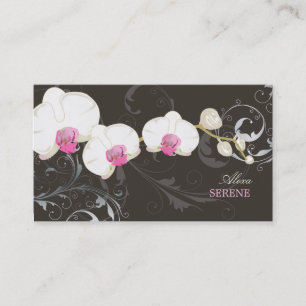 PixDezines orchid+swirls/diy färg Visitkort