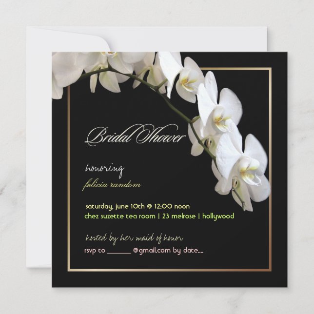 PixDezines orchids/phalaenopsis Inbjudningar (Framsida)