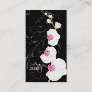 PixDezines orkidé+virvlar/diy-färger Visitkort