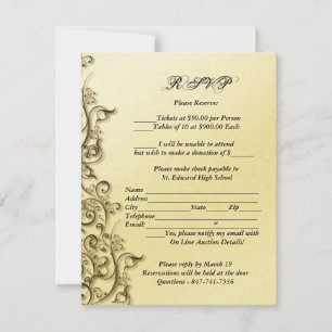 PixDezines Ornamental Rustic Guld Swirls Meddelande