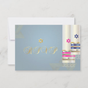 PixDezines OSA Blue/Rosa Tallits/B'nai Mitzvah Kort