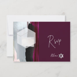 PixDezines OSA Burgundy Watercolor Bat mitzvah ✡