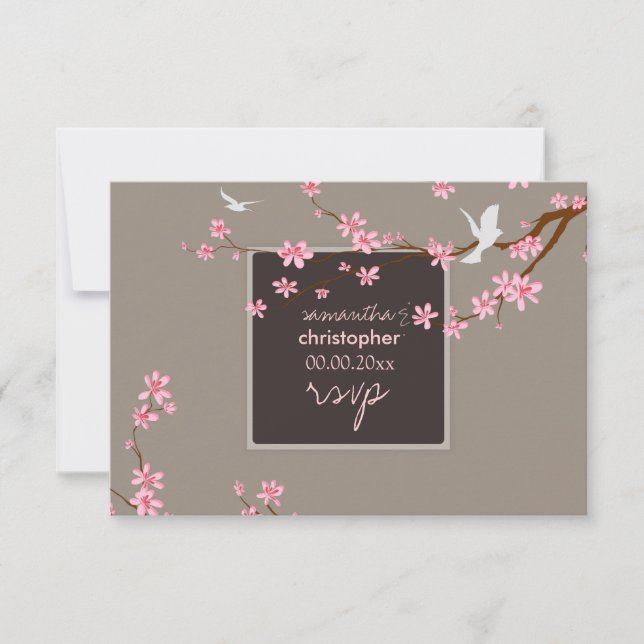 PixDezines osa Cherry blommar/Diy-bakgrund (Framsida)