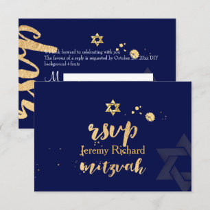 PixDezines osa DIY färg, Pub Mitzvah Inbjudningar