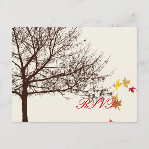 PixDezines OSA Fall Wedding Inbjudan Vykort