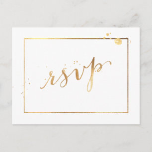 PixDezines OSA/FAUX GULD/ROLIGT SCRIPT/DIY FÄRG Inbjudan Vykort