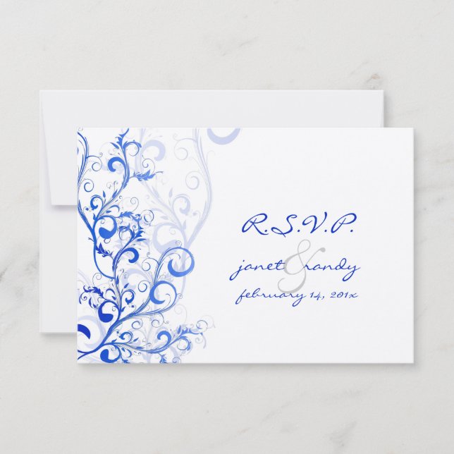 PixDezines osa Flourish/swirls löv/blue (Framsida)