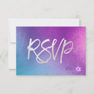 PixDezines OSA H2 Ombre Lila+Rosa Bat mitzvah ✡
