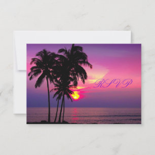 PixDezines osa Hawaiian Sunset Beach Scence Kort
